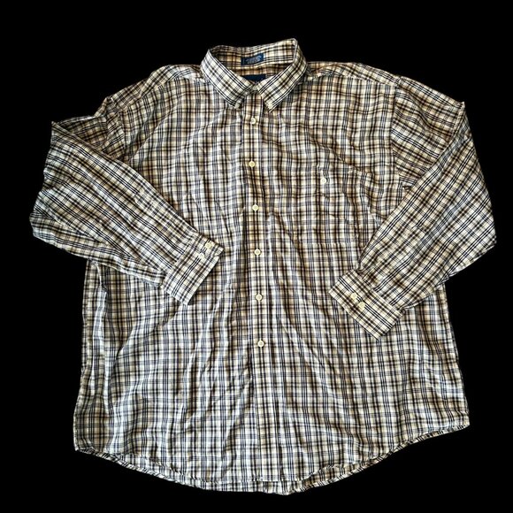 Vintage Penneys Towncraft Plaid Button Down Dad Shirt XXL - Picture 1 of 6